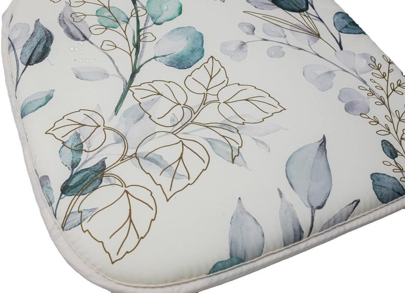Daiso Leaf Pattern Seat Cushion with Strings - Cream - Image 2